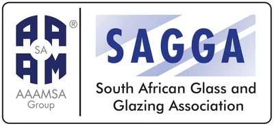 AAAMSA Group and SAGGA — South African Glass and Glazing Association membership badge